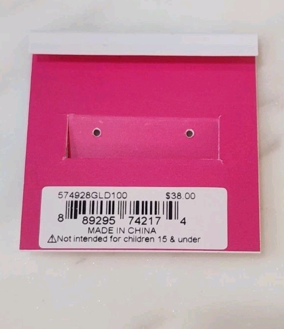 NWT! Betsey Johnson Pink & White Baseball Dangle Game Day Sparkle Earrings