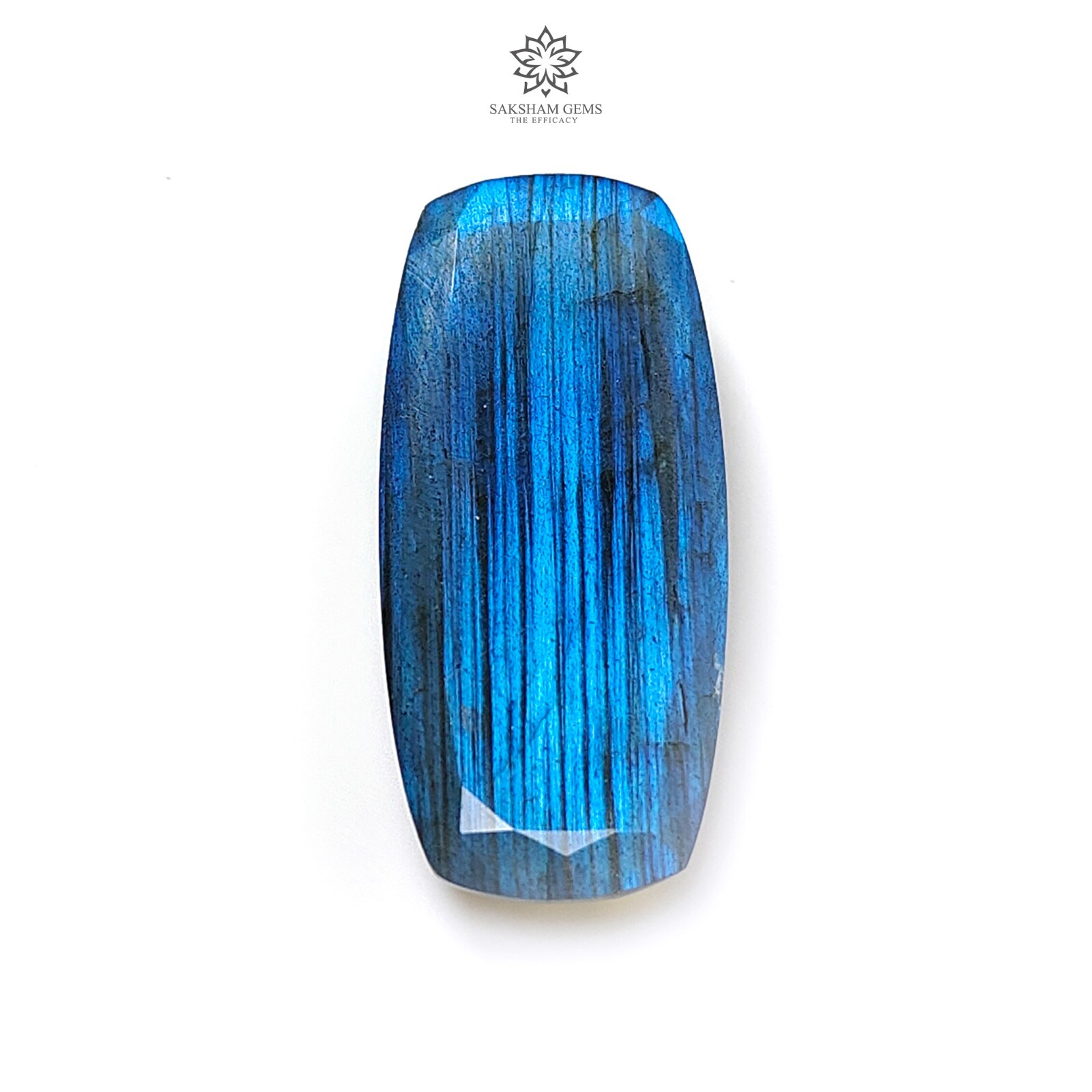 50.70cts High Quality Natural Labradorite Baguette Shape Gemstone 42*19mm 1Pc