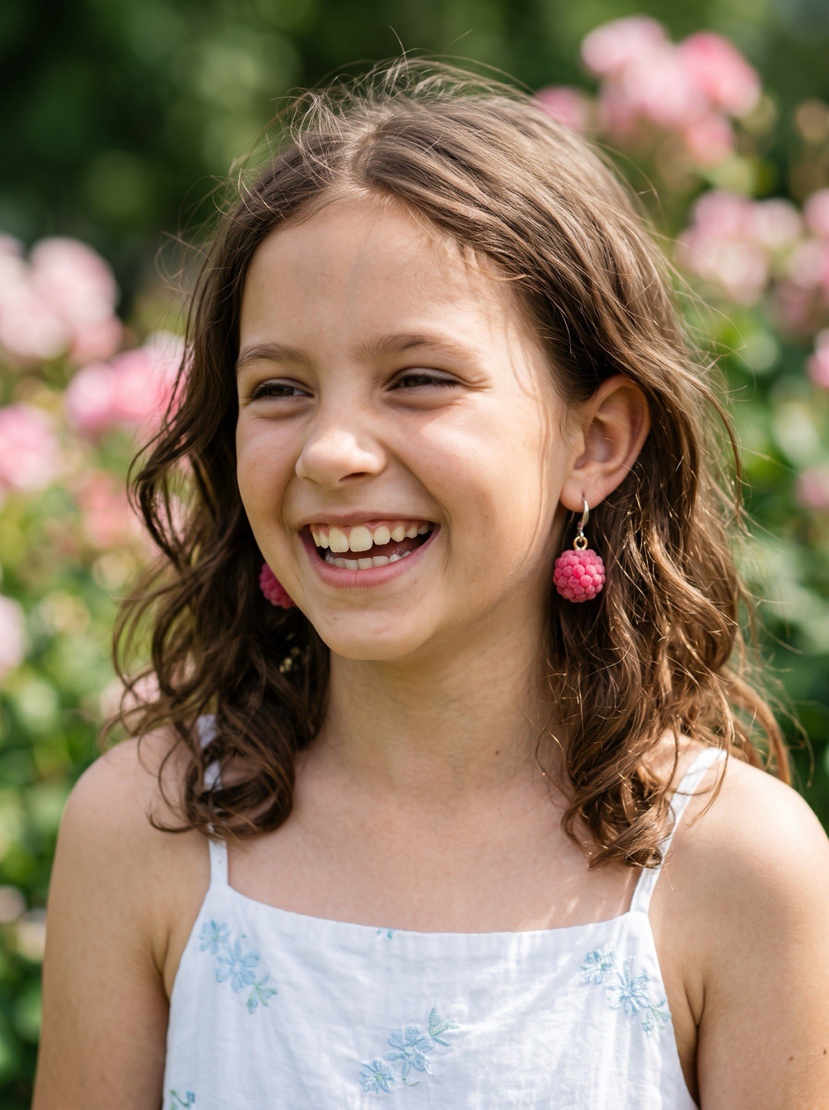 Lyra Art S925 Silver Raspberry Earrings | Handmade Kids Jewelry | Gift for Girl