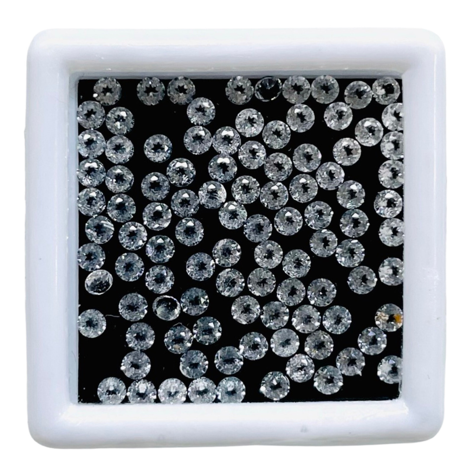 1200 Pcs Natural Multi Gemstones 1-2mm Round Cut Diamond Cut Loose Gemstones Box