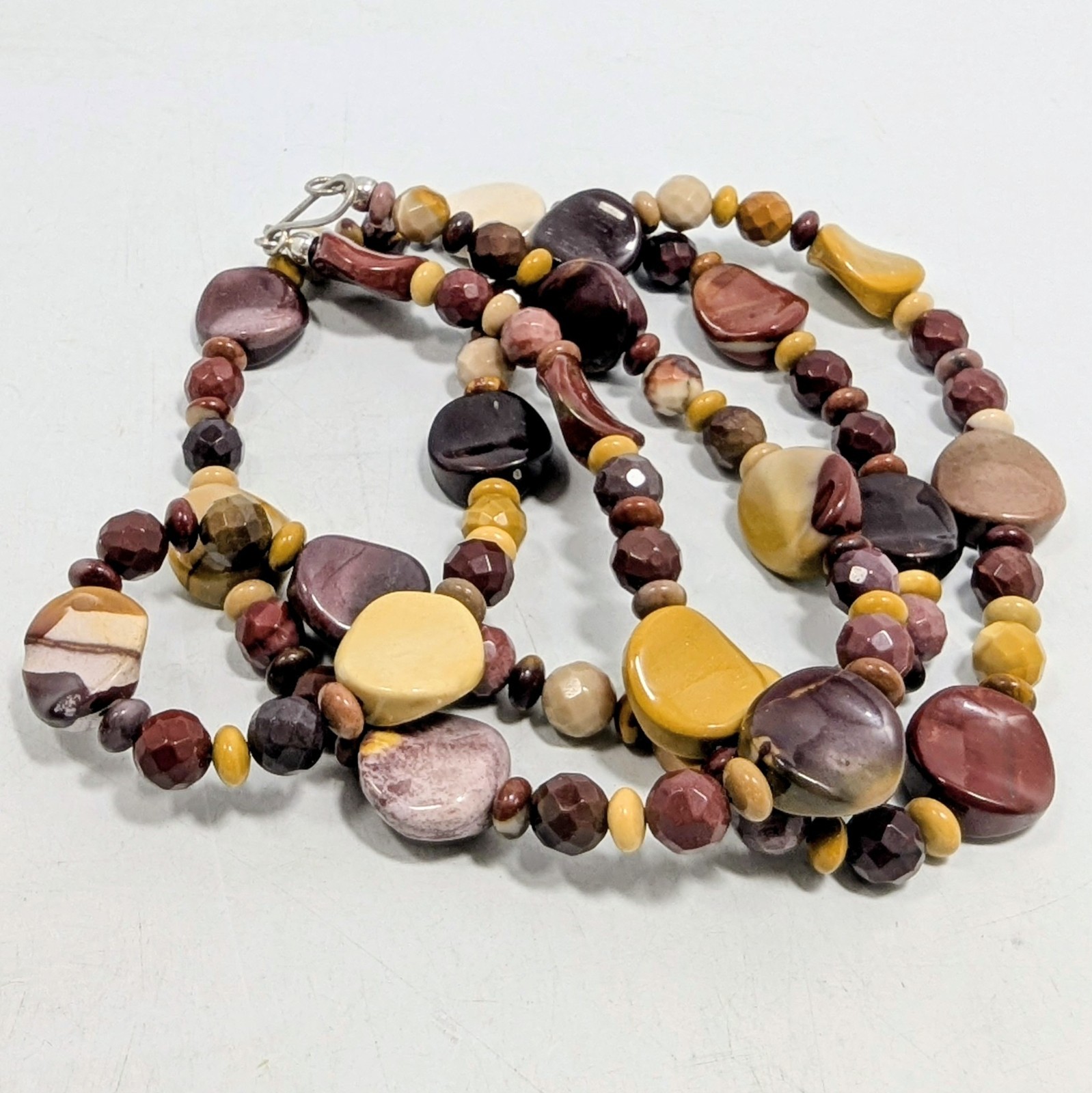Mine Finds By Jay King Multi Gemstone Agate Jasper Sterling Silver Necklace 36″