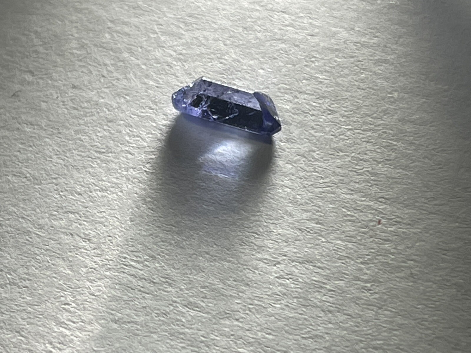 Benitoite from CA/USA fac cut in Germany 0.56ct 7.3x3mm Freeform