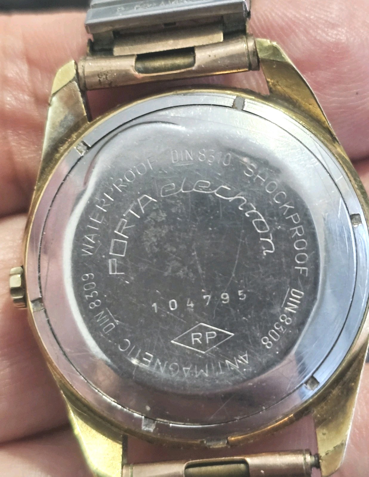 VINTAGE 1970 FEIVER ELECTRIC PUW 1001 PORTA WEST GERMANY PL OR 18CT WATCH