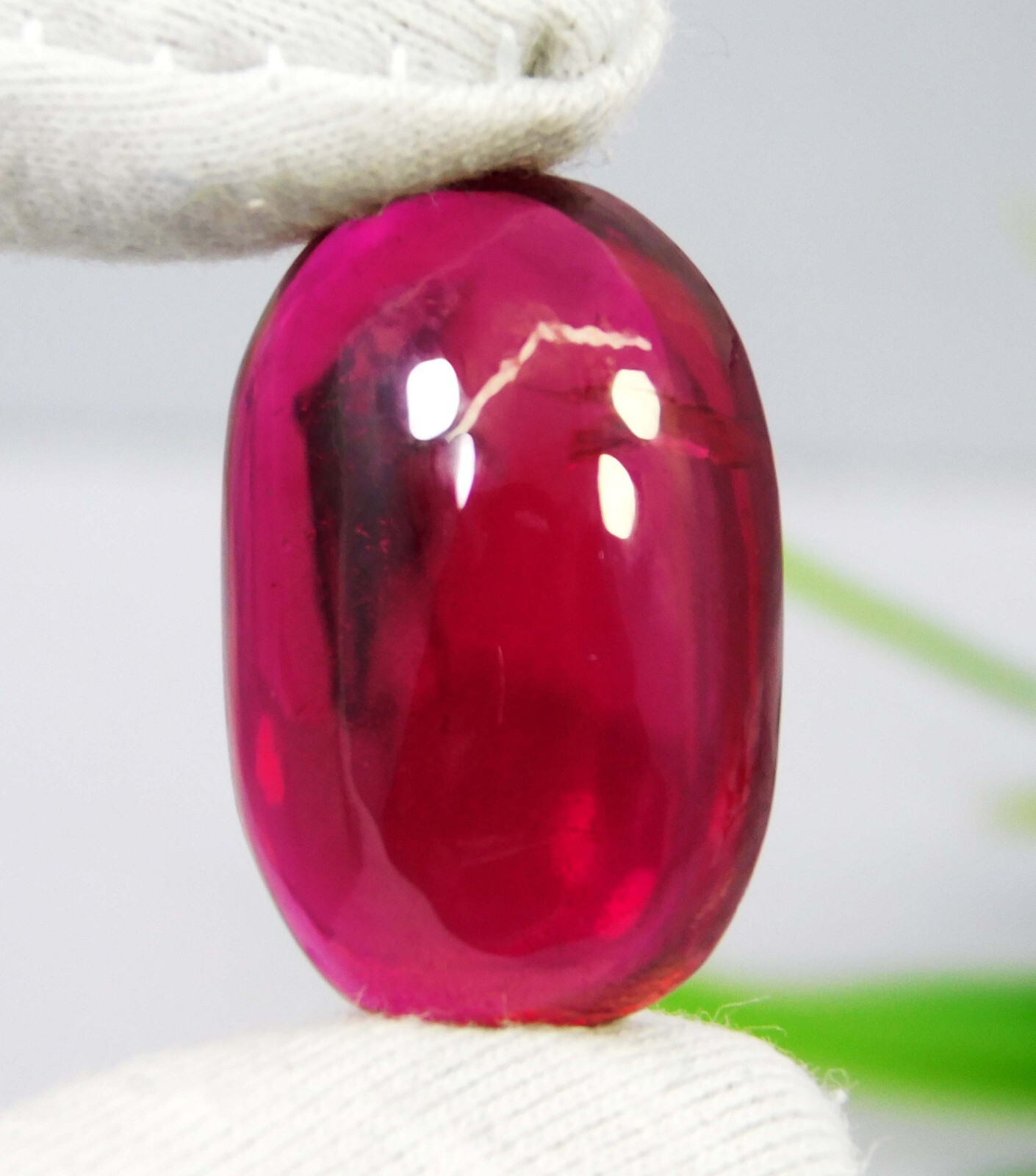 Certified 52.15 Ct Natural Burma Red Ruby Oval Cabochon Cut Loose Gemstone