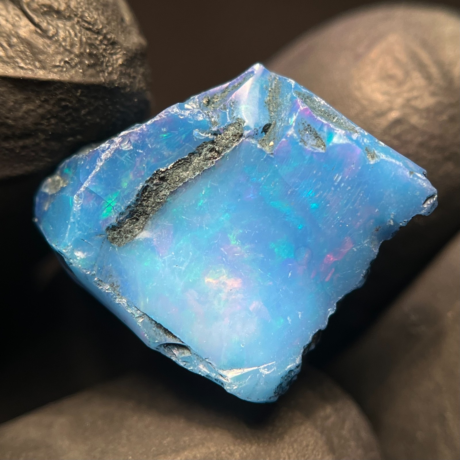 9.80 Cts Black Opal Rough Natural Ethiopian Welo Smooth Opal Raw Loose Gemstone