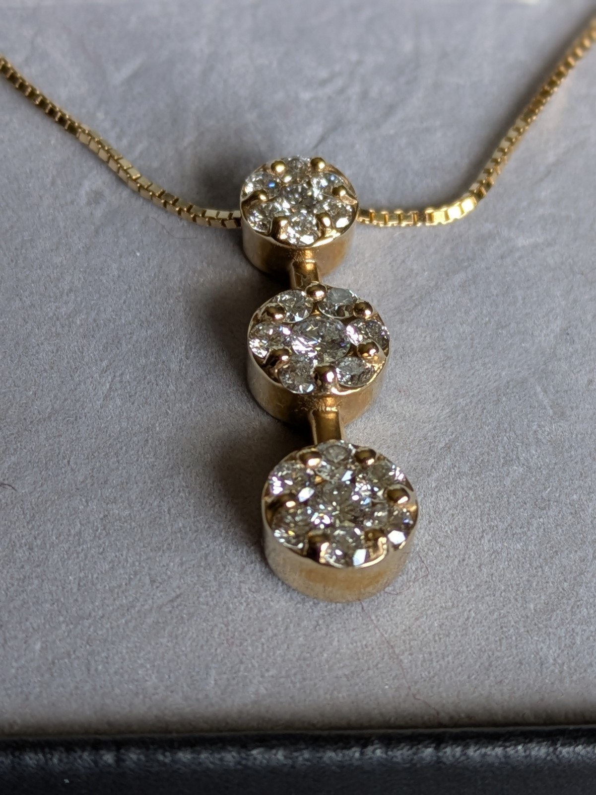 14k Yellow Gold And Diamond Contemporary Pendant