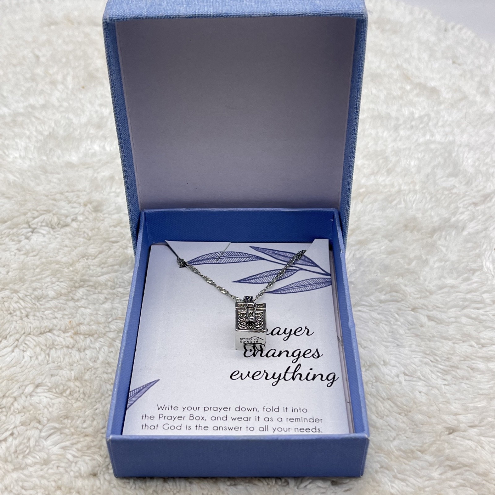 Prayer Box Necklace Alexas Angels Prayer Changes Everything with Original Box