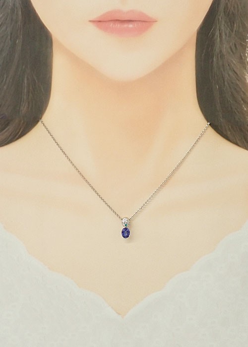 TASAKI Tazaki Pearl Tanzanite Necklace Paraiba tourmaline diamond Pt900 Pt85…