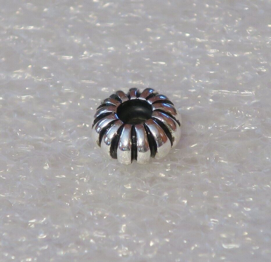NEW DaVinci Beads & Charms Interchangeable Jewelry-Silver Stripe Stopper DB109-1
