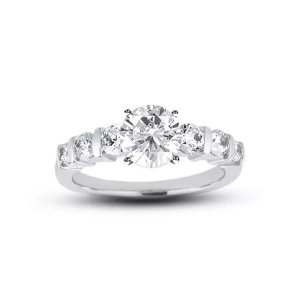 Classic Wedding Band Vintage Solid 14K Gold 1 Carat Round Natural Diamond F VS2