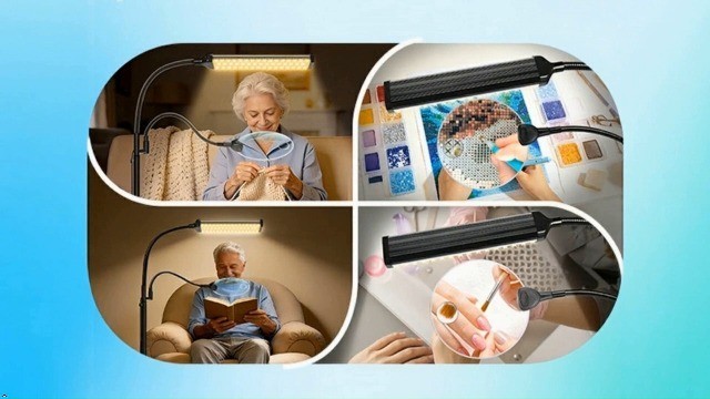 Floor Magnifying Glass with Light 10X 30X 98 LED Adjustable Gooseneck Stand USB