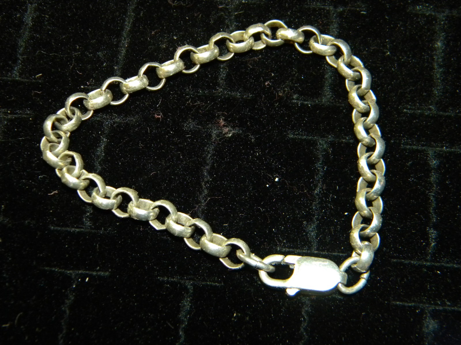 ROUND LINKS .925 STERLING SILVER BRACELET 7.75″ 11.7 GRAMS