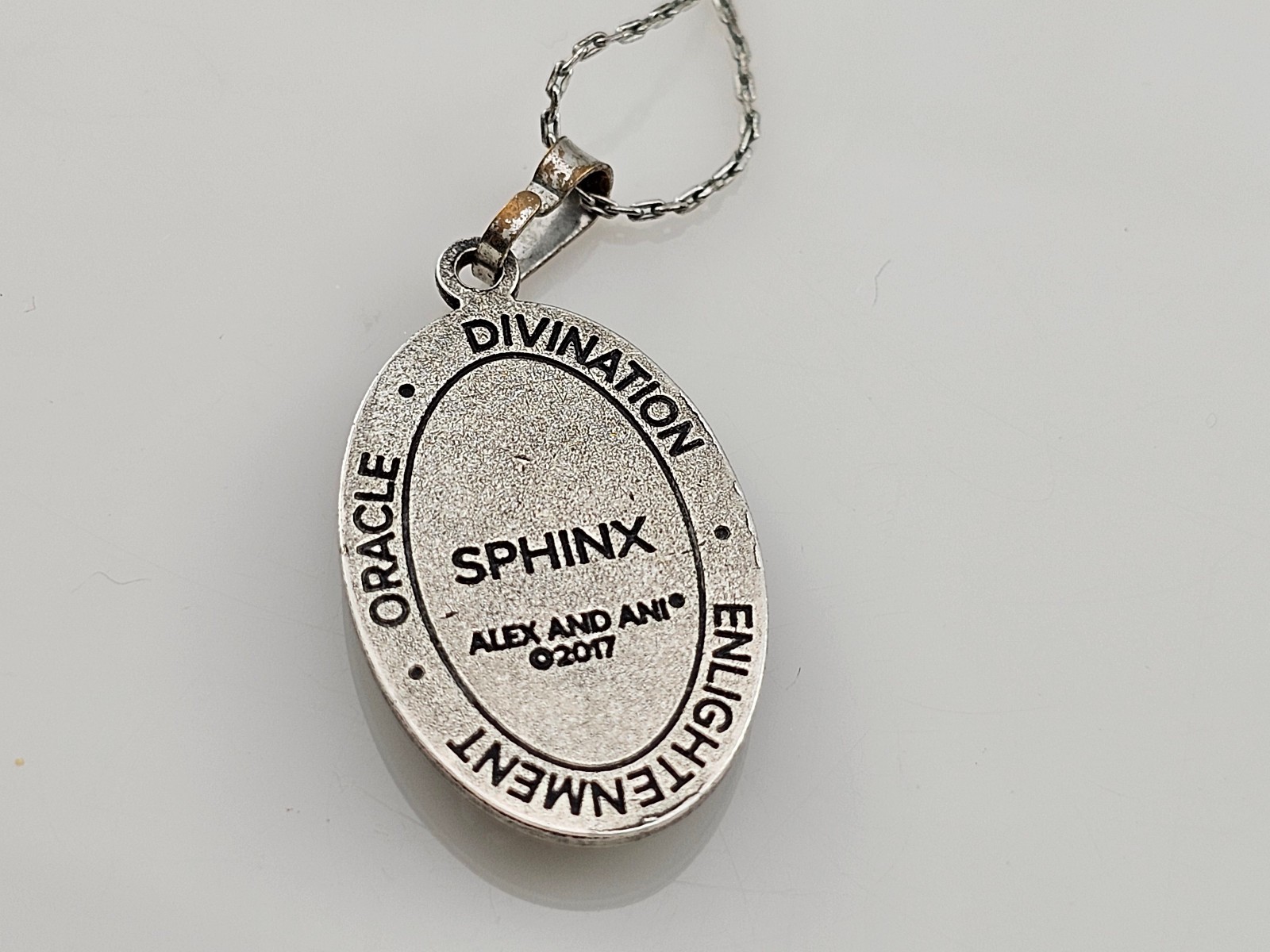 Alex and Ani Sphinx 2017 Rafaelian Silver Expandable Necklace 33″ Pendant 35mm