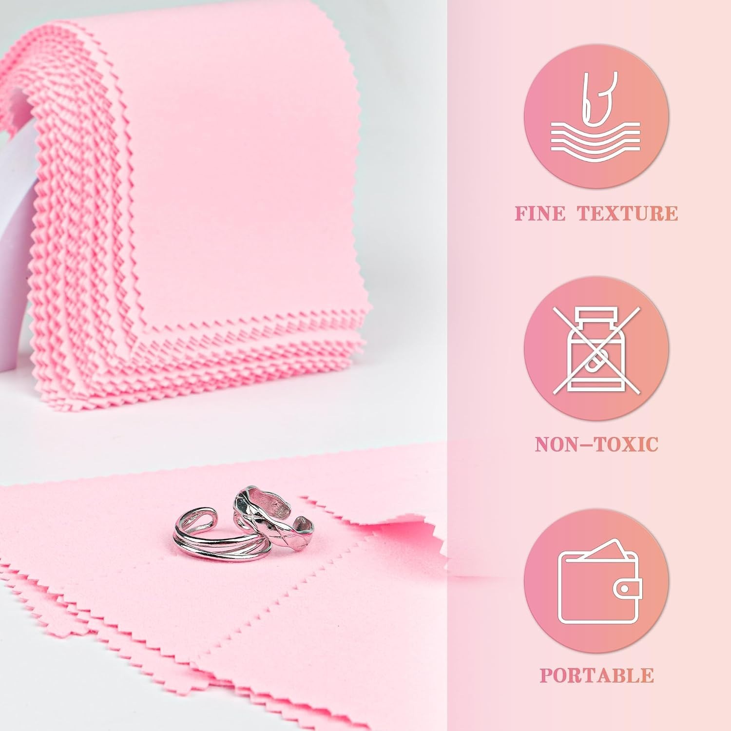 8x16cm Jewelry Cleaning Cloth – 30 Pcs Individually Wrapped for Jewelry Polis…