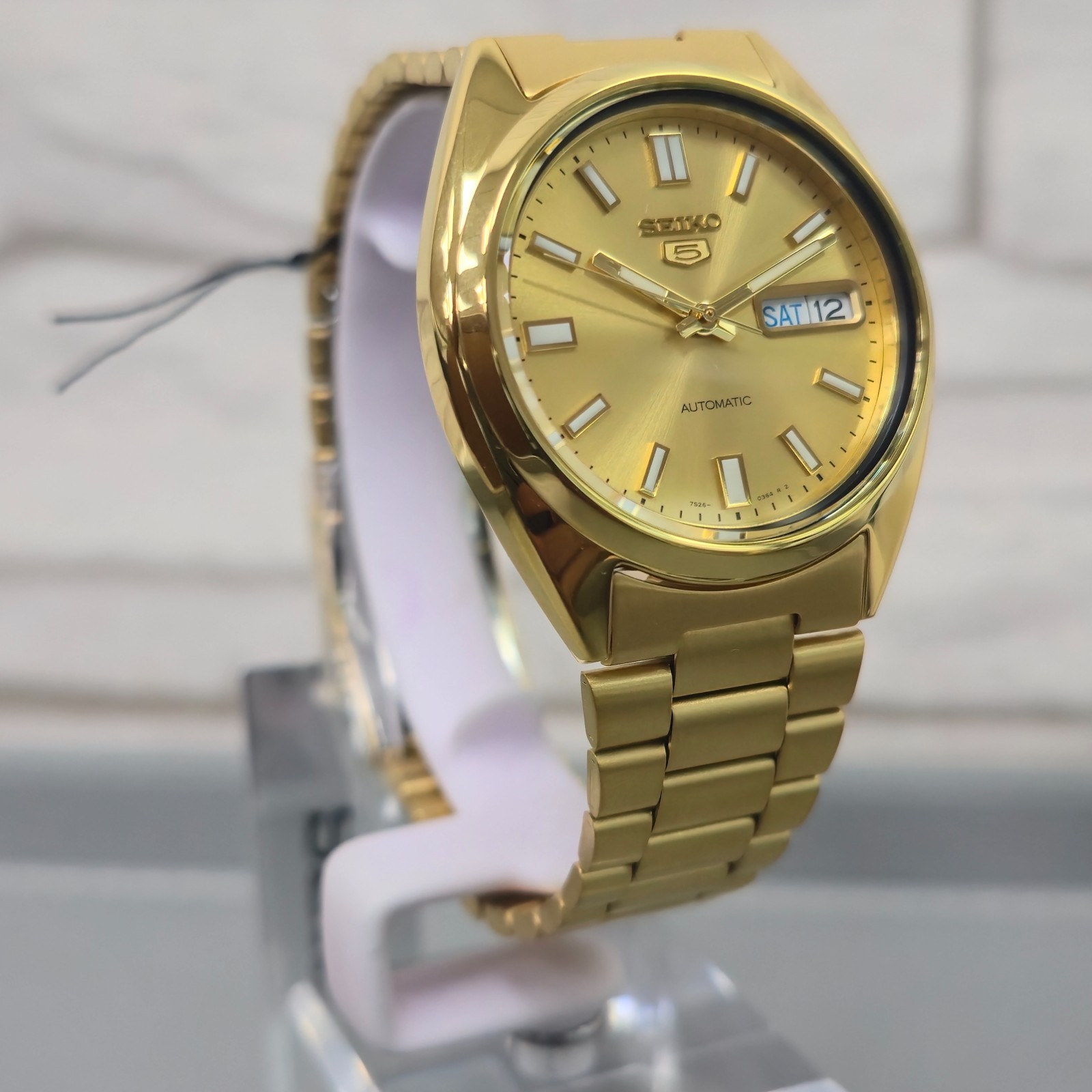 Seiko 5 Sports SNXS Series SNXS80K1 Automatic Gold Dial 37.4mm Men’s Watch