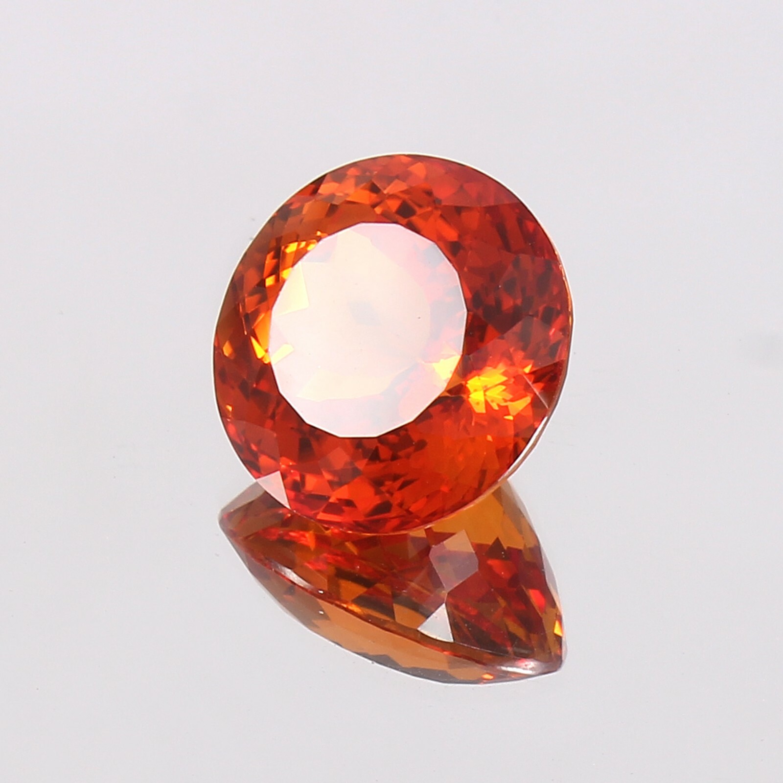Natural Ceylon Padparadscha Sapphire Loose Round Gemstone Cut 16.95 Ct – 15x15MM