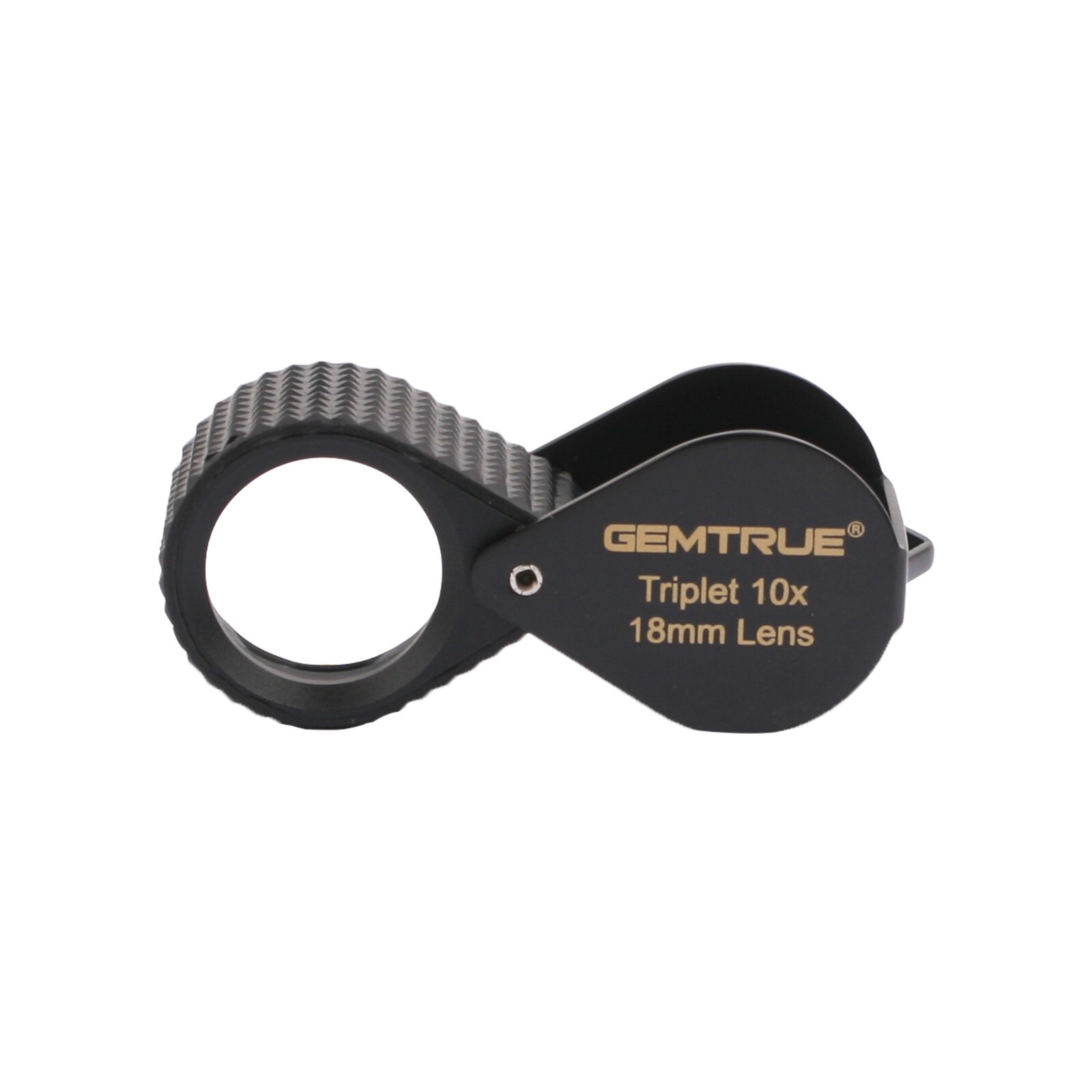 GemTrue Jewelry Loupe 18mm 10x Triplet Loupe with Rubber Grip Diamond Magnifier
