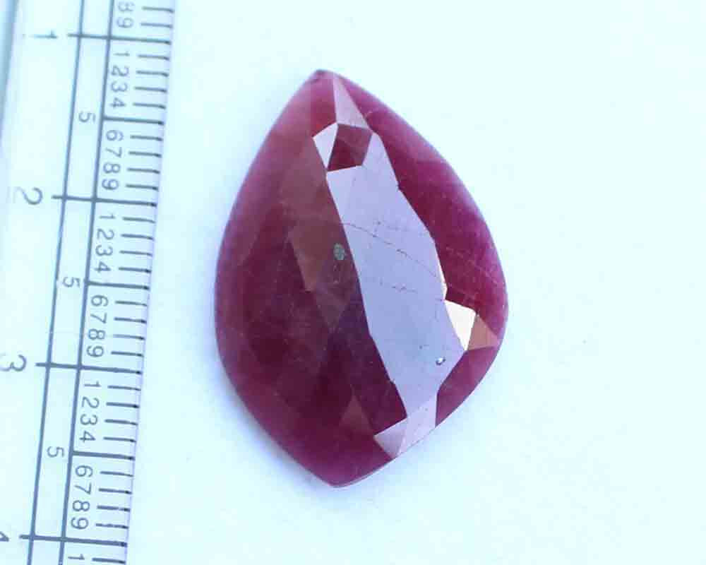 16.50 CT NATURAL RED RUBY SAPPHIRE UNSHAPE ROSE CUT