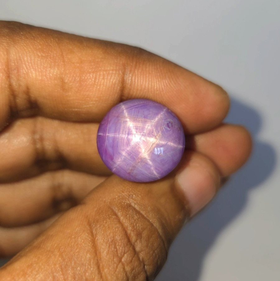 Natural 39.55 ct Star Sapphire Purple Oval Cabochon untreated loose gemstone