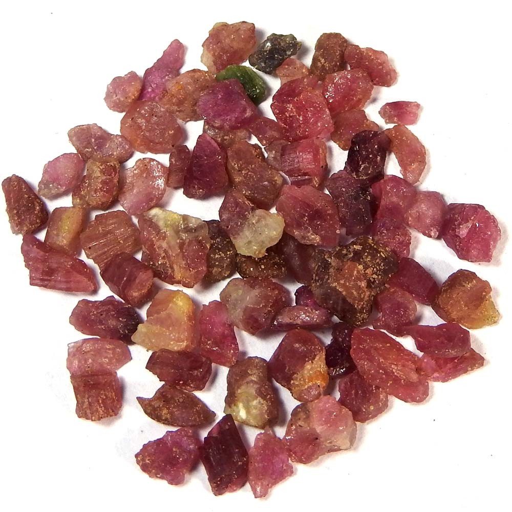 58.85Cts100%Natural Pink Tourmaline Small Rough Cabochon Loose Gemstone.lot