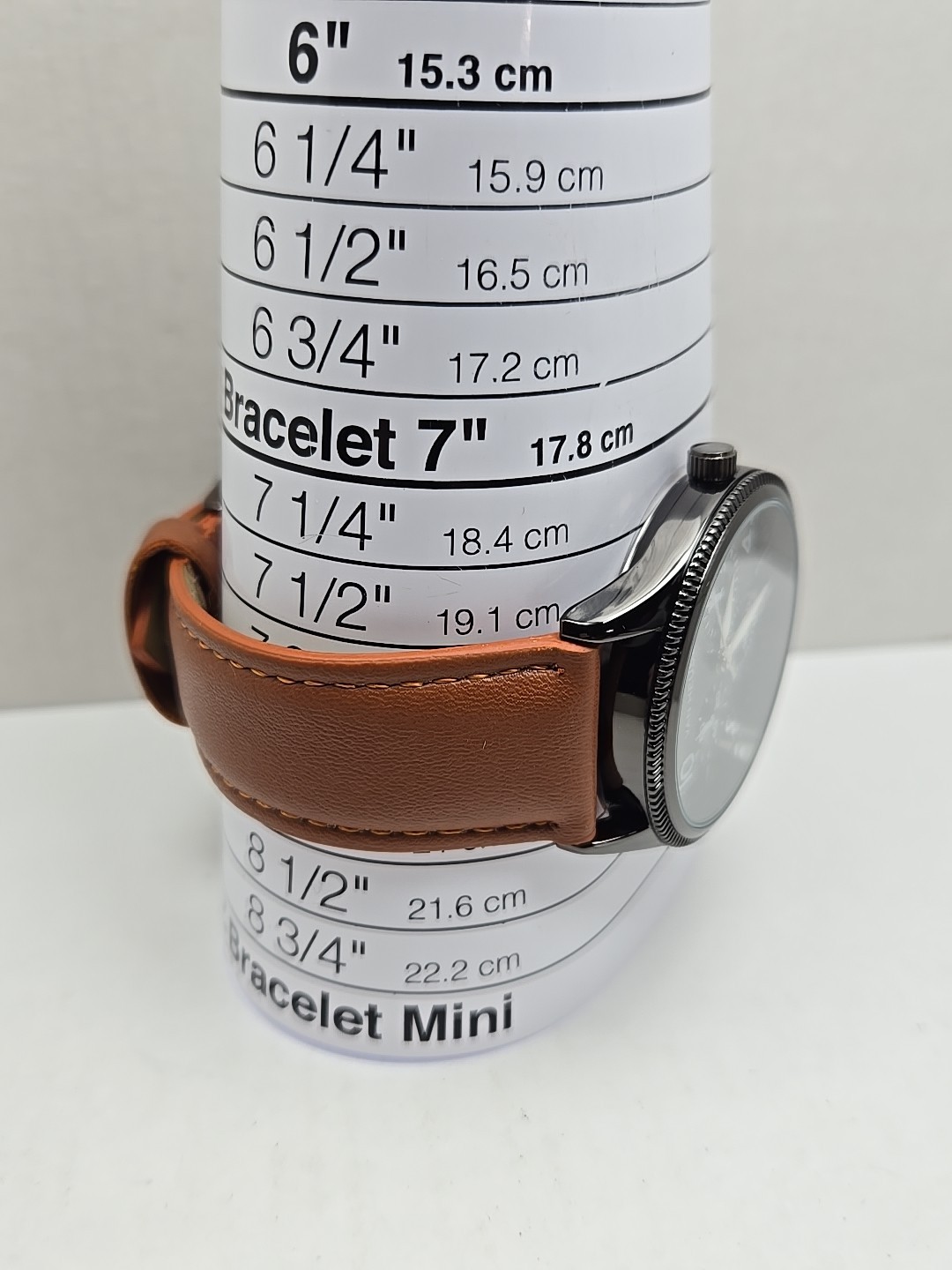 Van Heusen VAN5704RO Mens Black Multi Dial Leather Quartz Watch New Battery