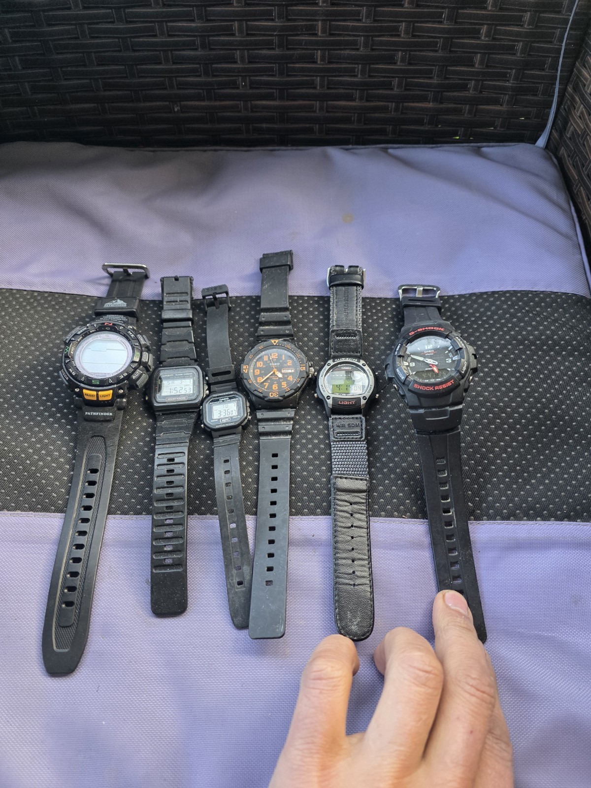 Vintage Casio Watches Lot Of 6 In Pre Owned Condition Casio Pathfinder #H