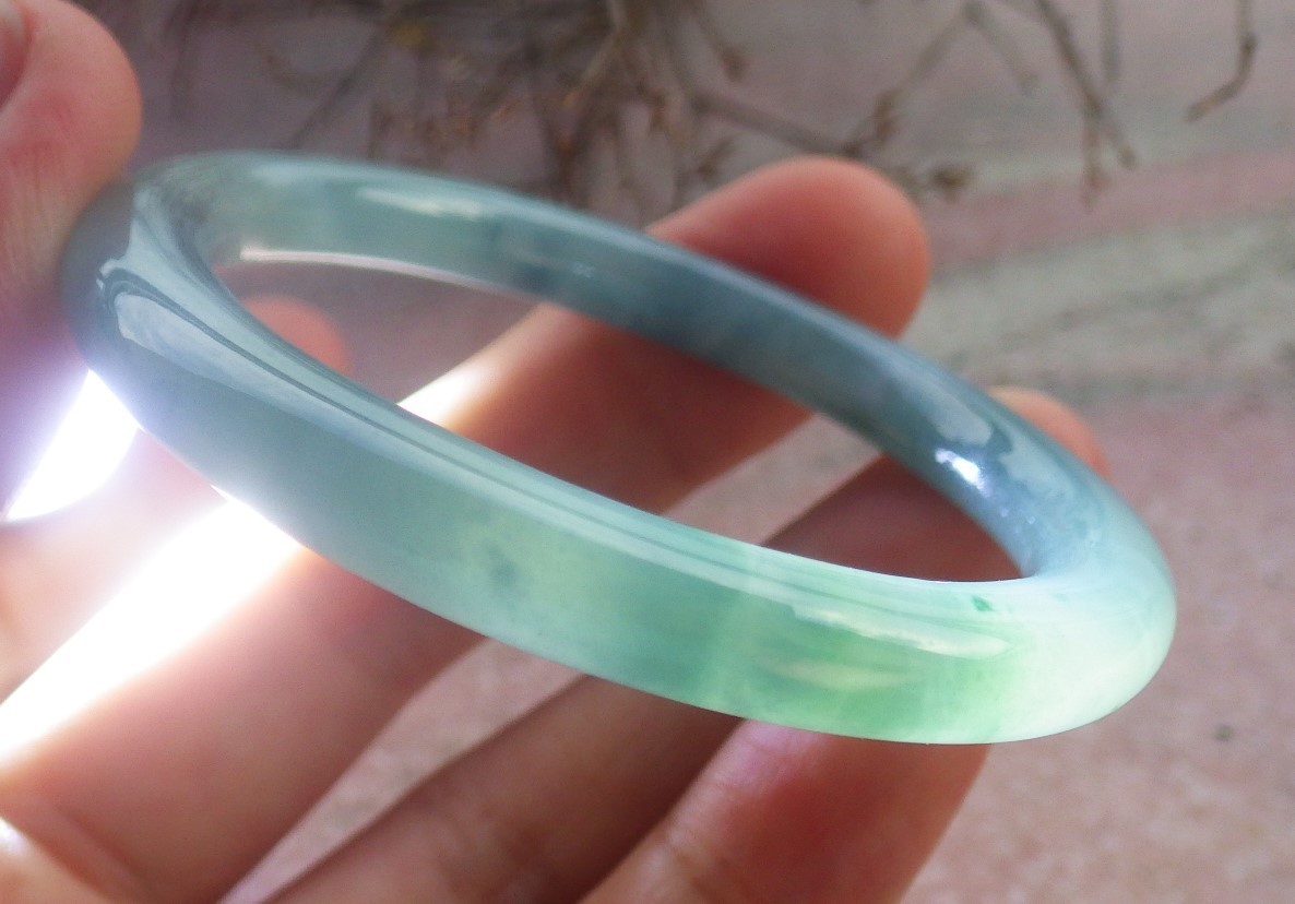 Video Certified Green A JADE Jadeite Baby Circle Bangle Bracelet 43mm 709583 AS