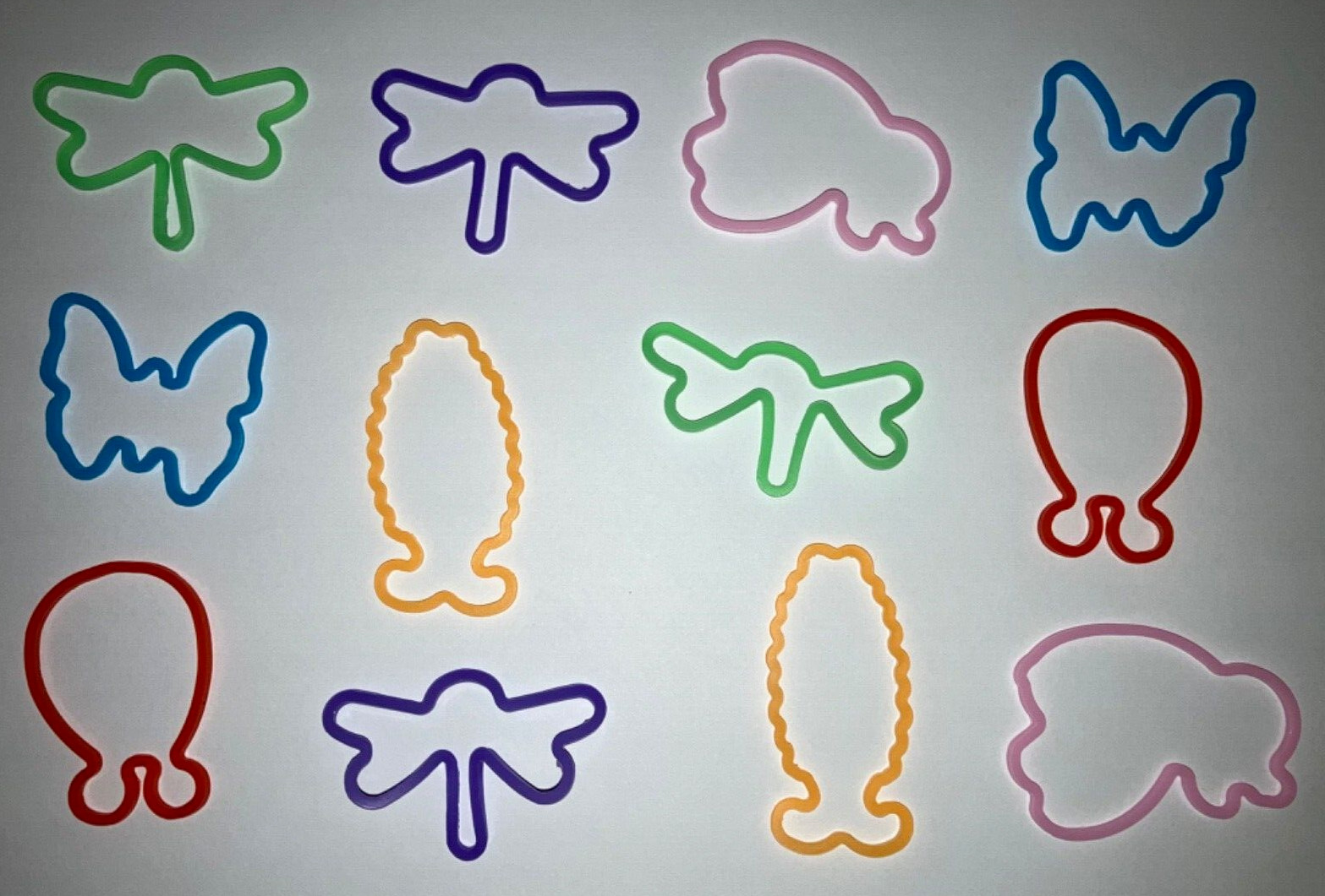 Silly Bandz 24 Flowers and Insect Shapes Elastic Bracelets 2 12 Packs BRAND NEW