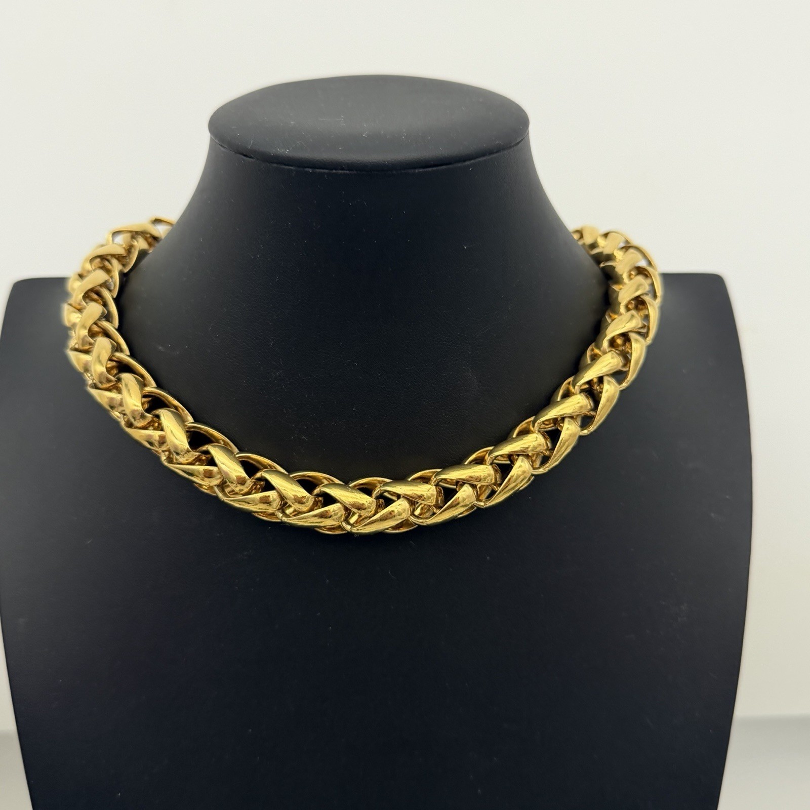 Vtg Napier Chunky Gold Tone Thick Heavy Rope Necklace 13.4 Mm Substantial 202 Gr