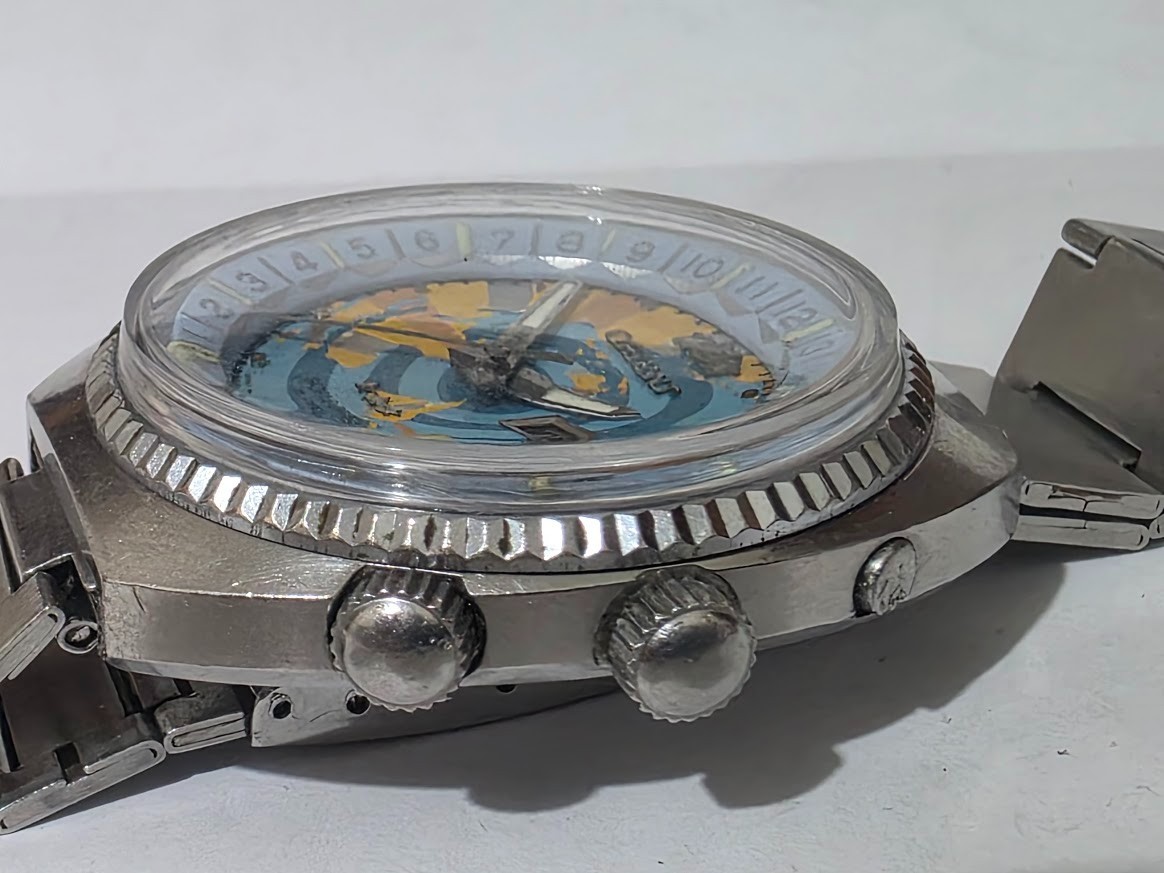 Orient Automatico World Map Diver VINTAGE Antigo 1970 Japan Raro