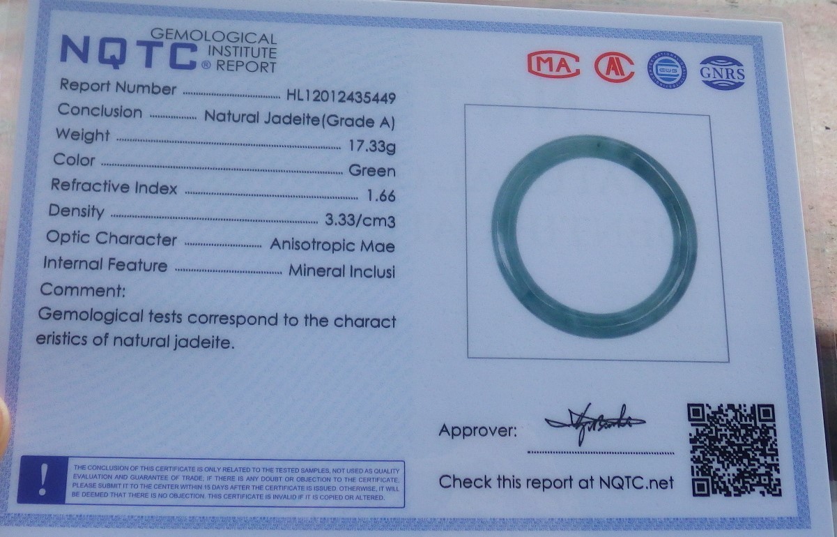 Video Certified Green A JADE Jadeite Baby Circle Bangle Bracelet 43mm 709583 AS