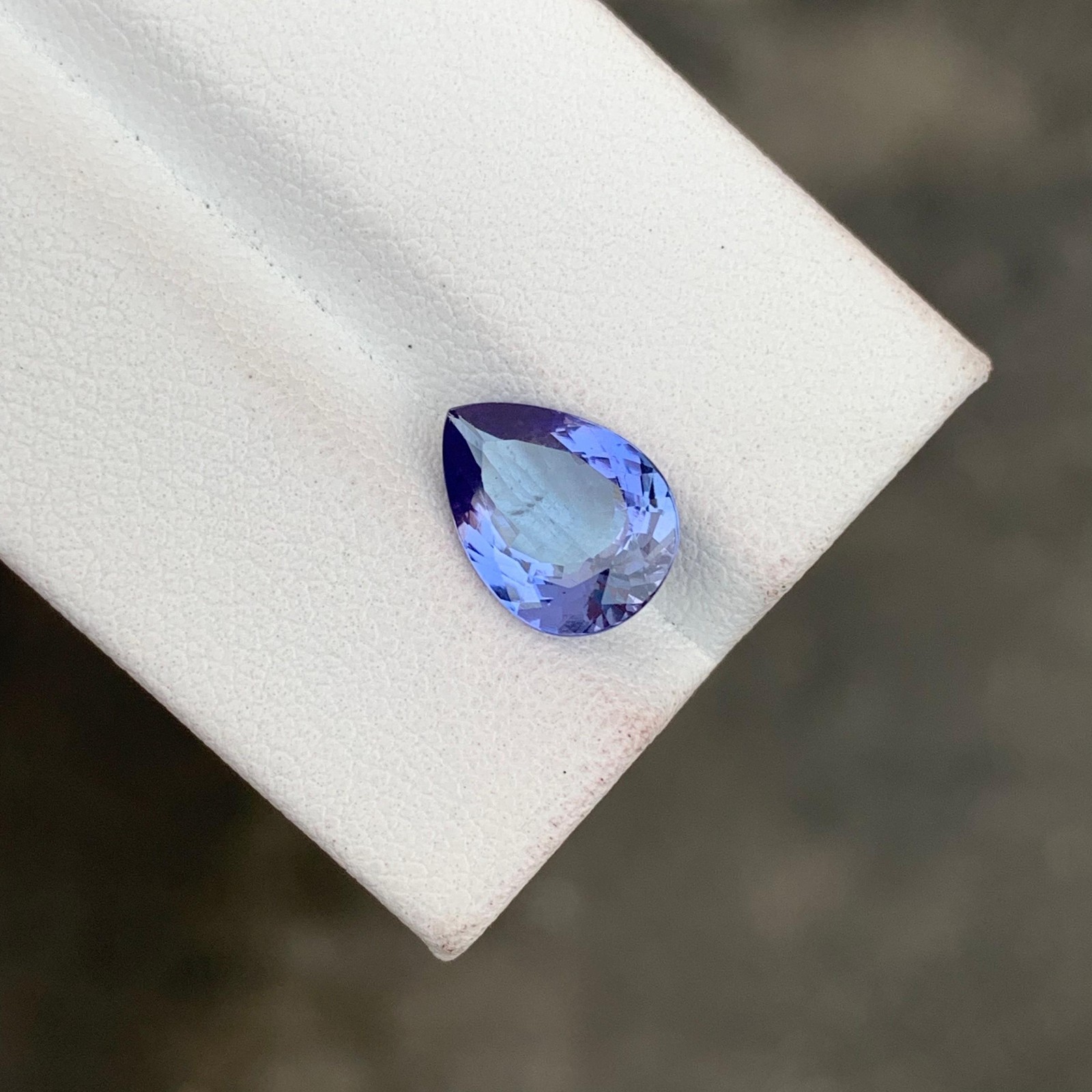 Certified 2.68 Cts Natural Eye Clean Blue Tanzanite Pear Cut Gemstone Tanzania