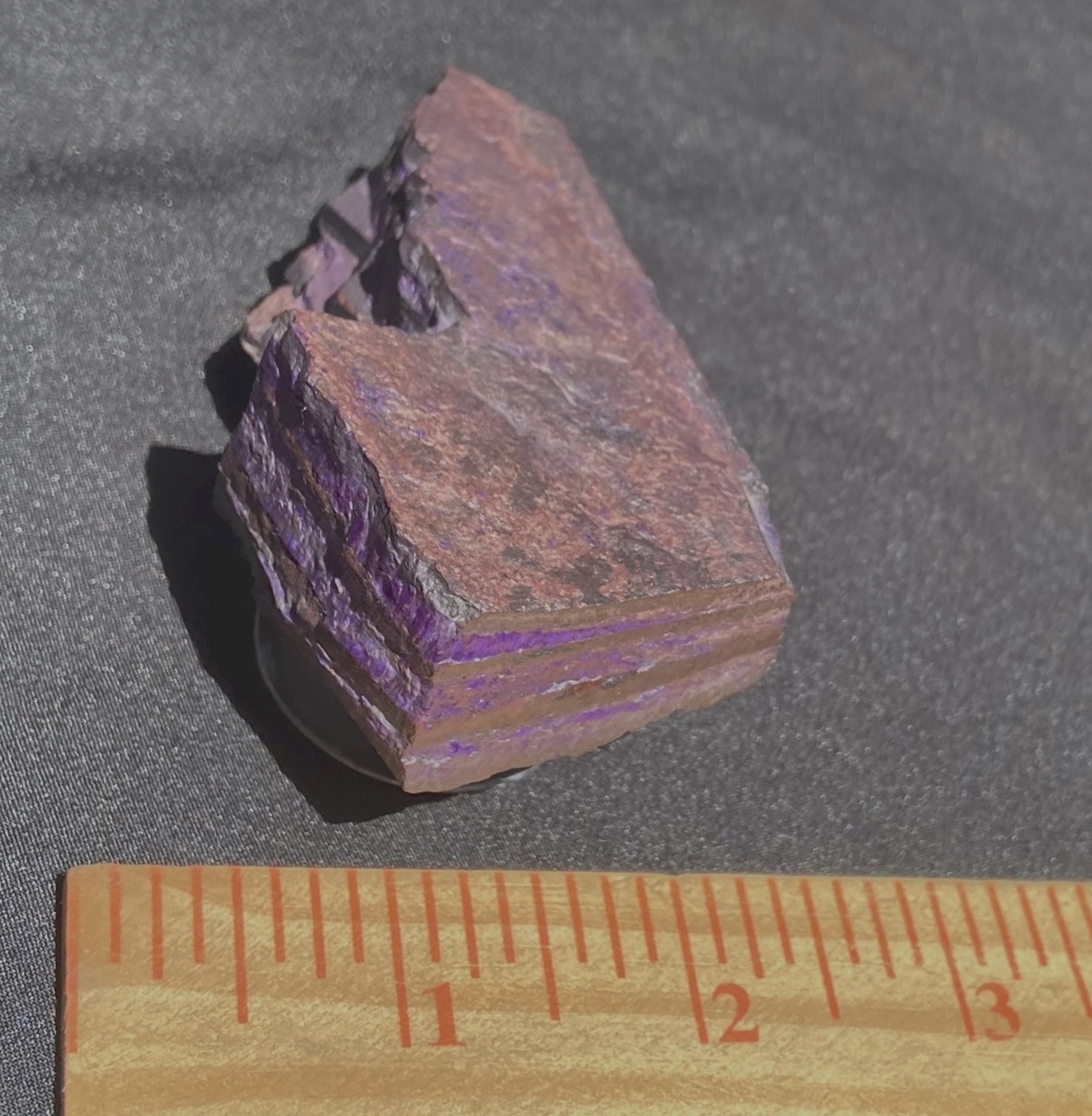 SUGILITE GEL VEINS in MANGANESE ORE LAYERED LARGE ROUGH 142 GRAMS- 5 Oz’s RSA