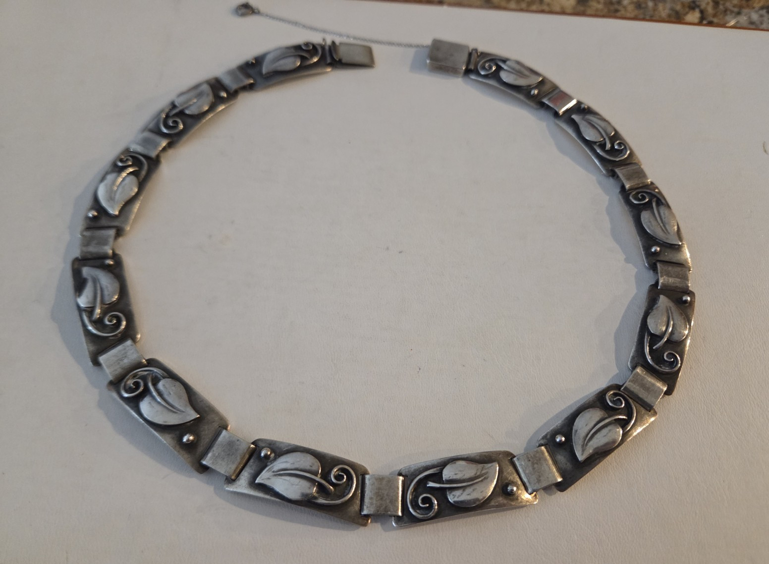 Laurence Foss Sterling Silver Necklace and Bracelet Set 95 Grams #450