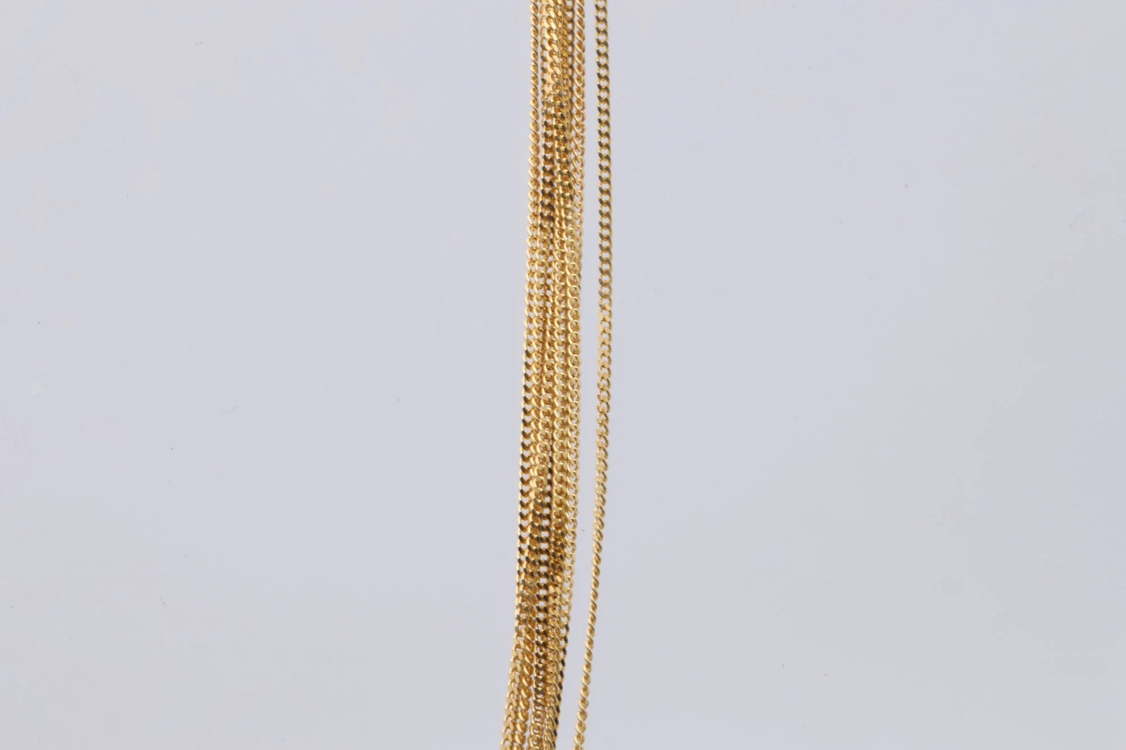 18” 18k Yellow Gold Multi Strand Fine Curb Chain Necklace (6.00g.)