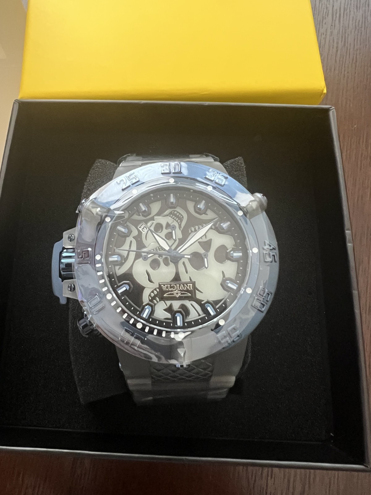 Invicta Subaqua Skull Men’s Watch – 50mm, Grey, Dark Blue (ZG-37329)