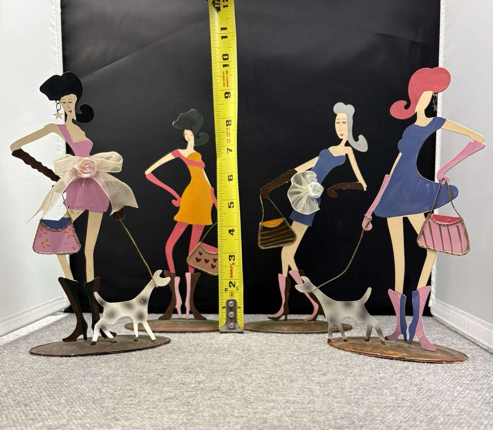 Vintage 60s Metal Jewelry Holder Display Mannequin Necklace Organizer Stand