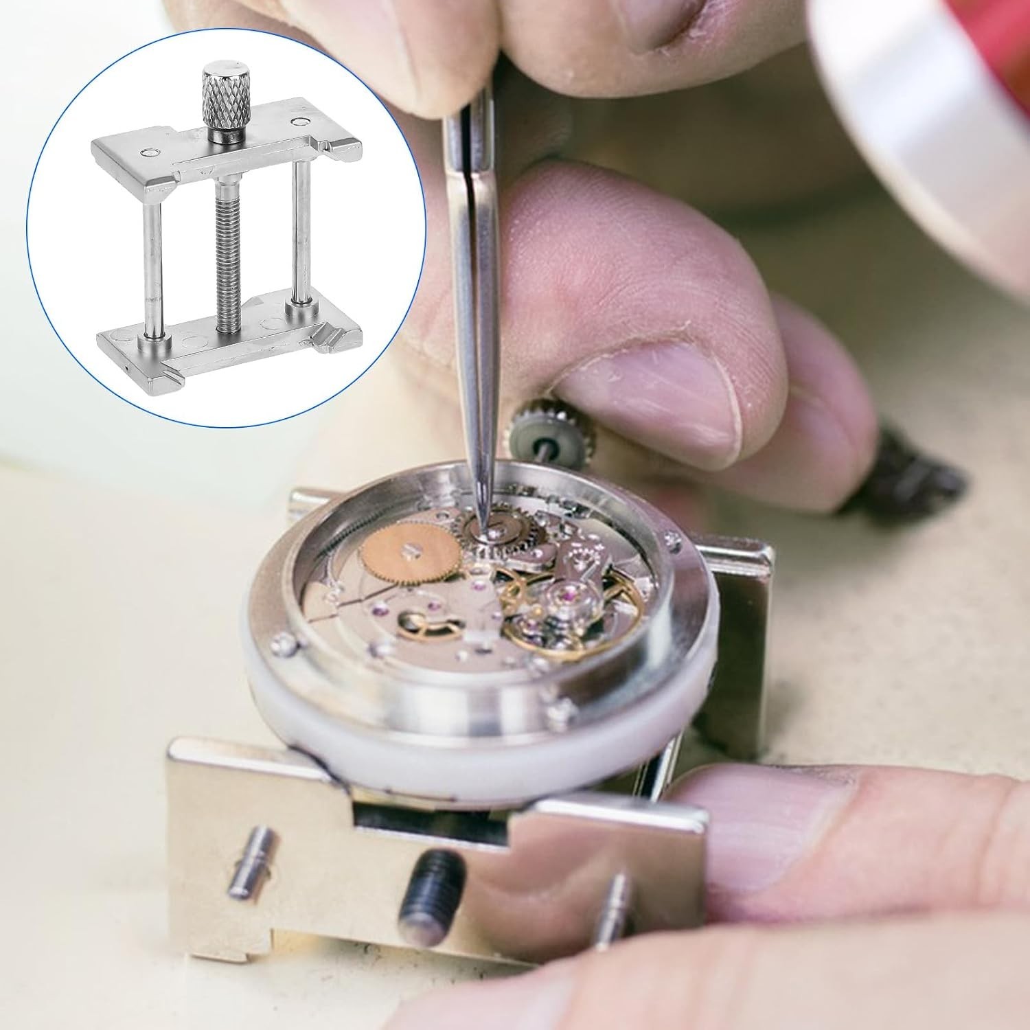 2-in-1 Extendable Watch Movement Holder – Precision Tool for Watch Repair