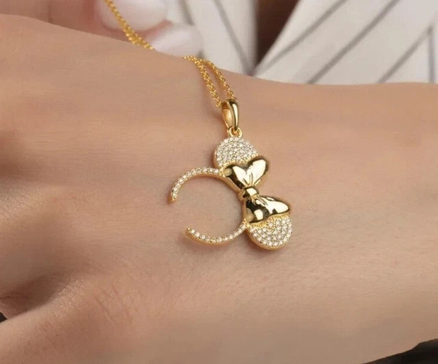 2Ct Round Cut Real Moissanite Women’s Pendant 14k Yellow Gold Plated