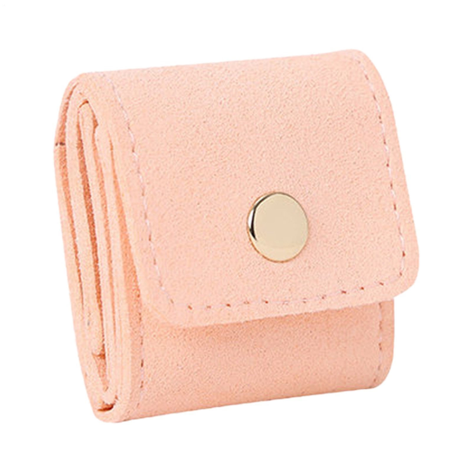 2Pcs Pink Mini Travel Jewelry Organizer Bags Portable Jewelry Roll Up Bag Case
