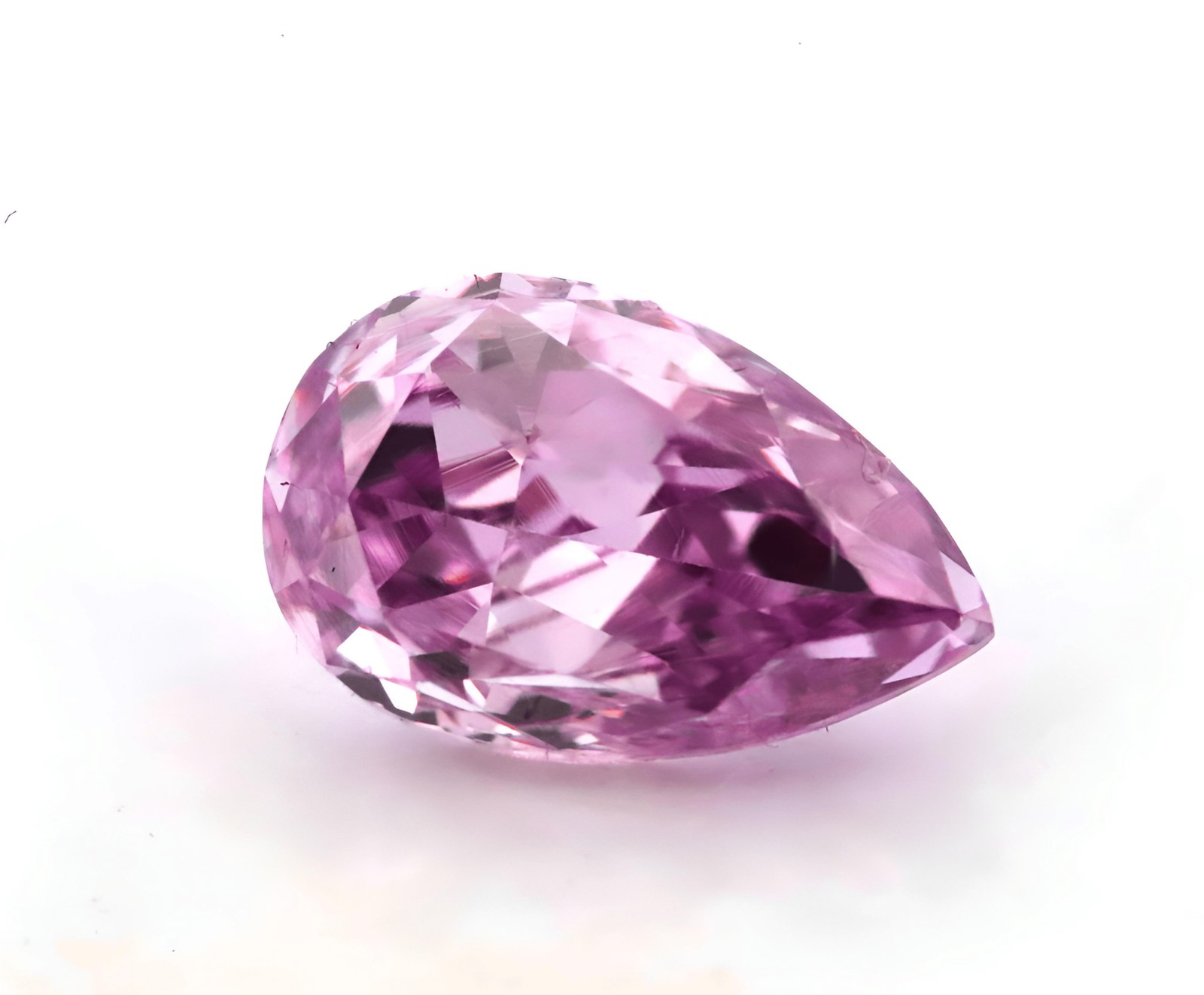 GIA 0.09ct Fancy Intense Pinkish Purple Natural Diamond – Pear Mod Brilliant