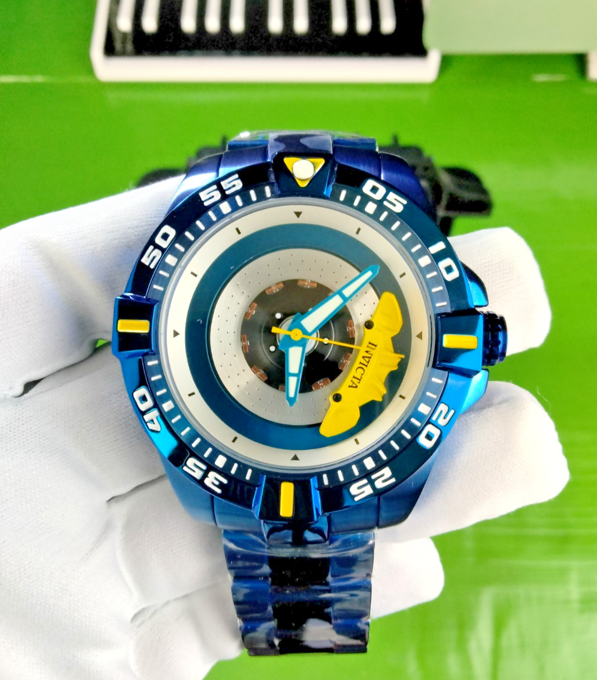 Invicta S1 Rally 37051 Automatic Men Watch 51 mm Blue Steel Zager Exclusive 100M