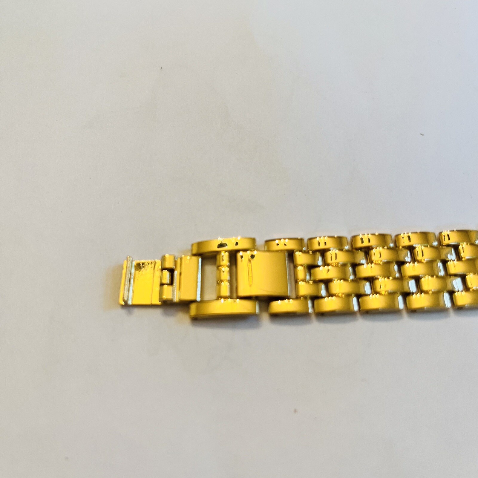 American Exchange Pavé Rhinestone Wristwatch Goldtone Mother Of Pearl Face
