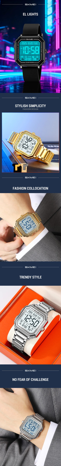 SKMEI 2559 Sport Back Light Display Casual Business Watch for Man Chronograph