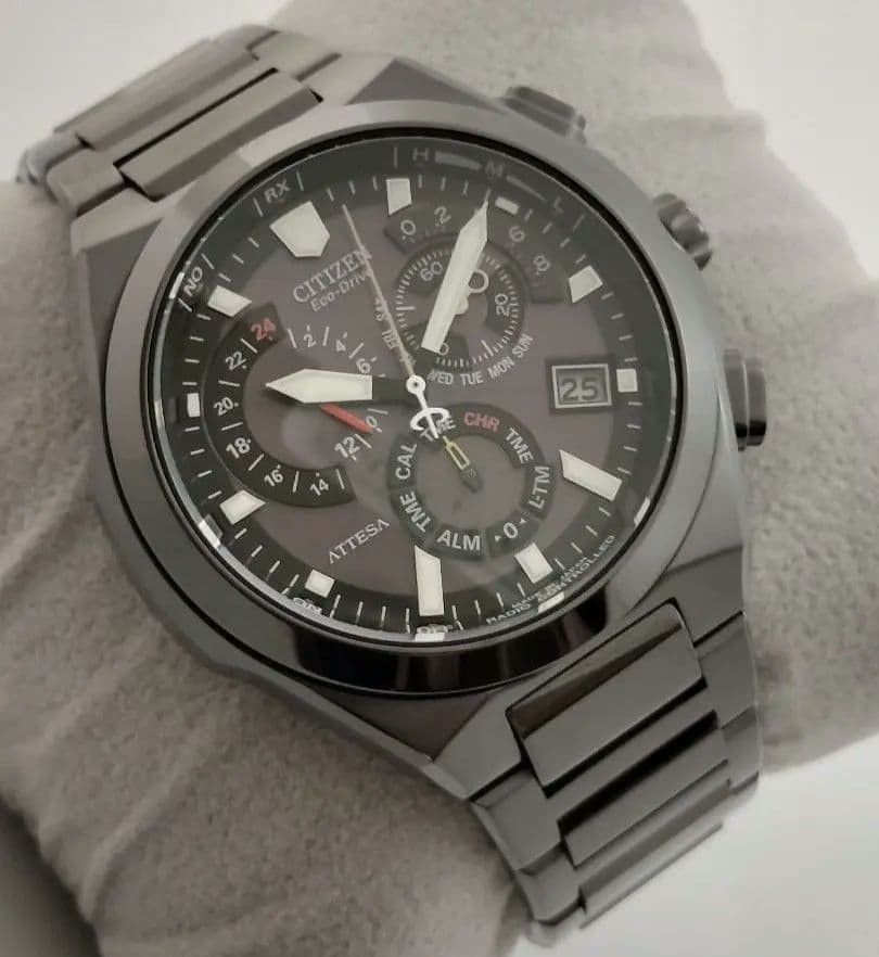 CITIZEN Attesa E610 Black Titanium Eco-Drive Chronograph