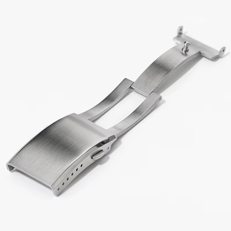 Watch Clasp 16mm 18mm 20mm 22mm Silver Folding Safety Milled Deployant Buckle