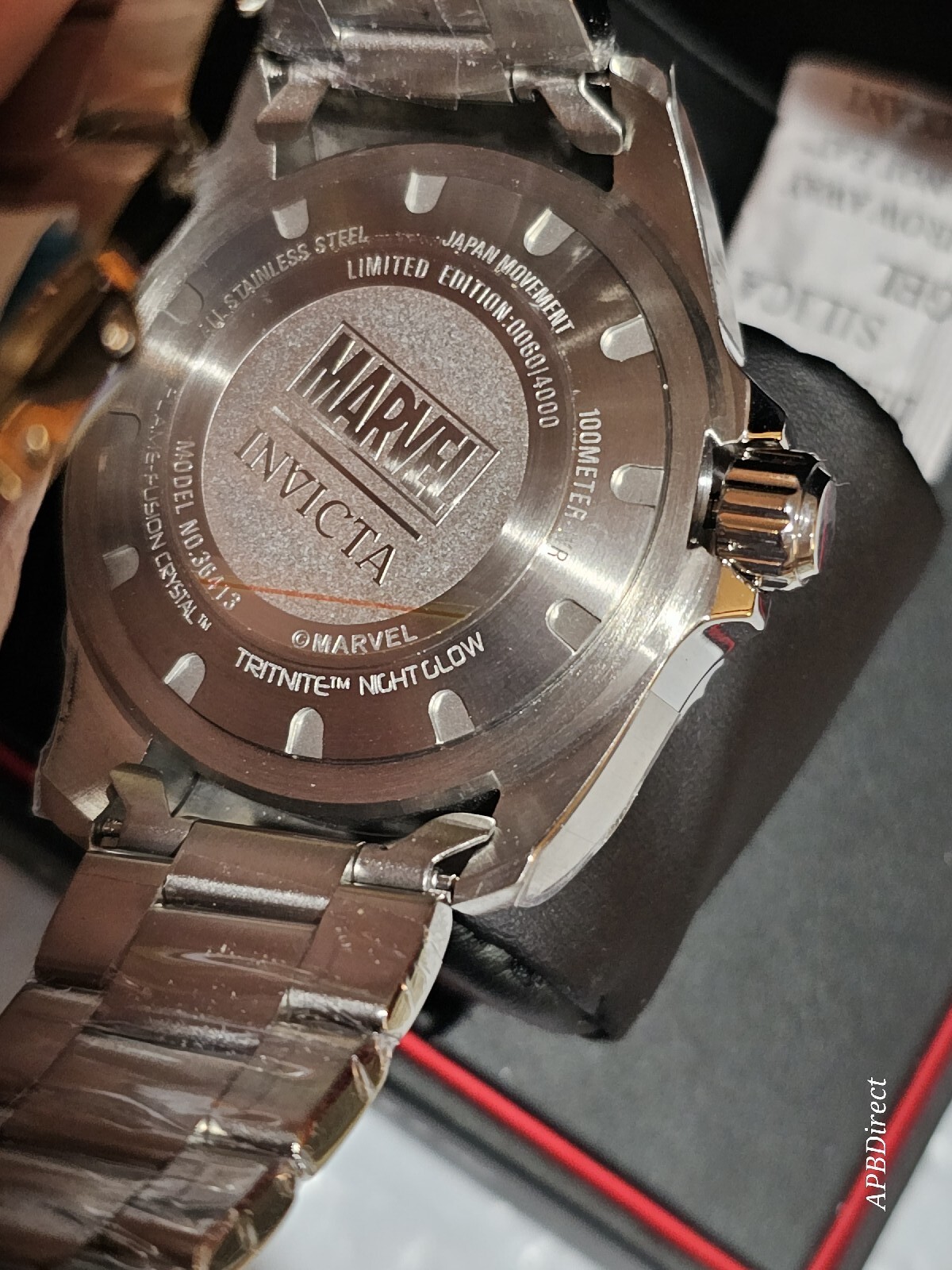 Invicta – Marvel #60 Logo – 50mm Limited Edition Flame-Fusion mens Quartz watch