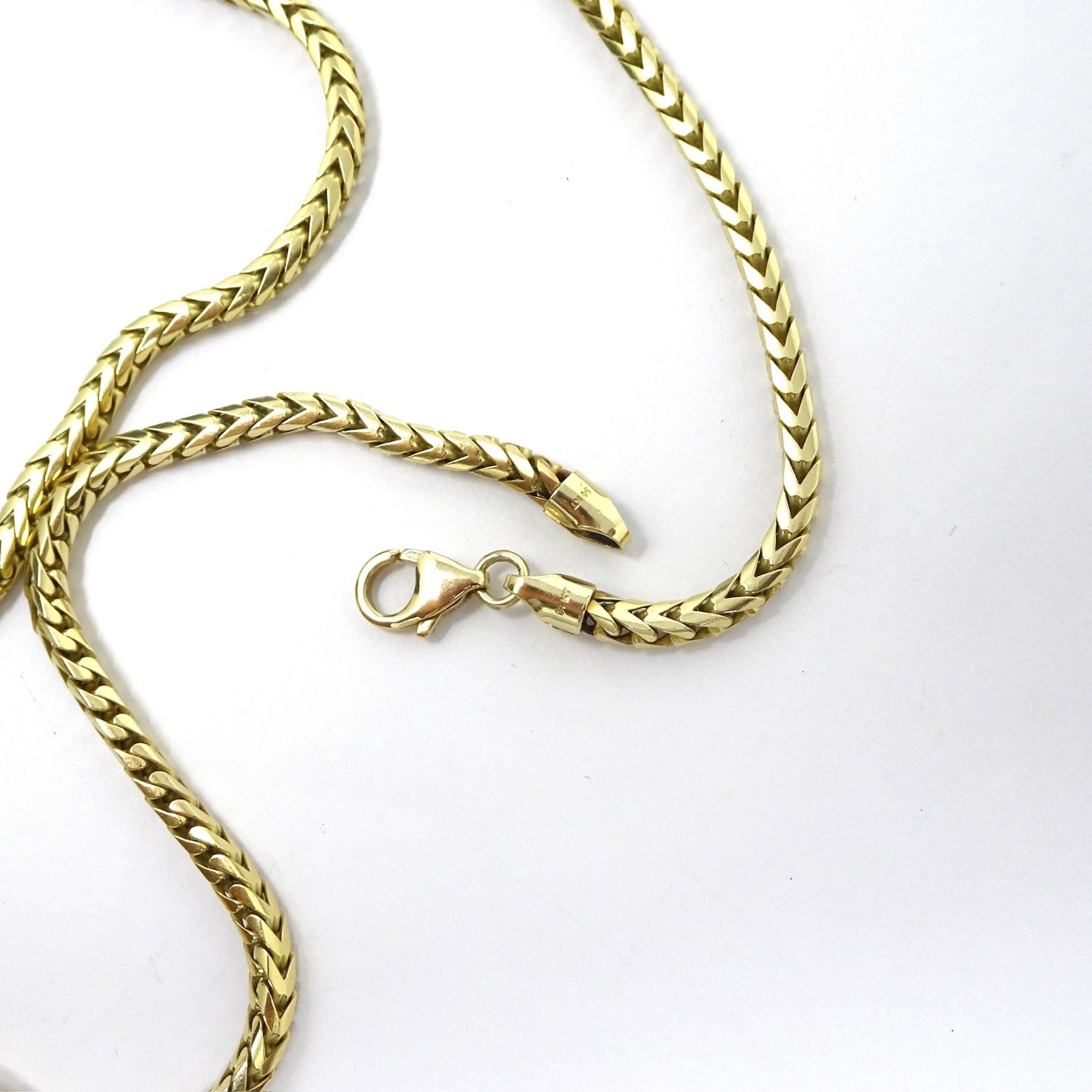 14k Solid Yellow Gold Franco Necklace 22″ – 40g – 3.4mm Chain Nice