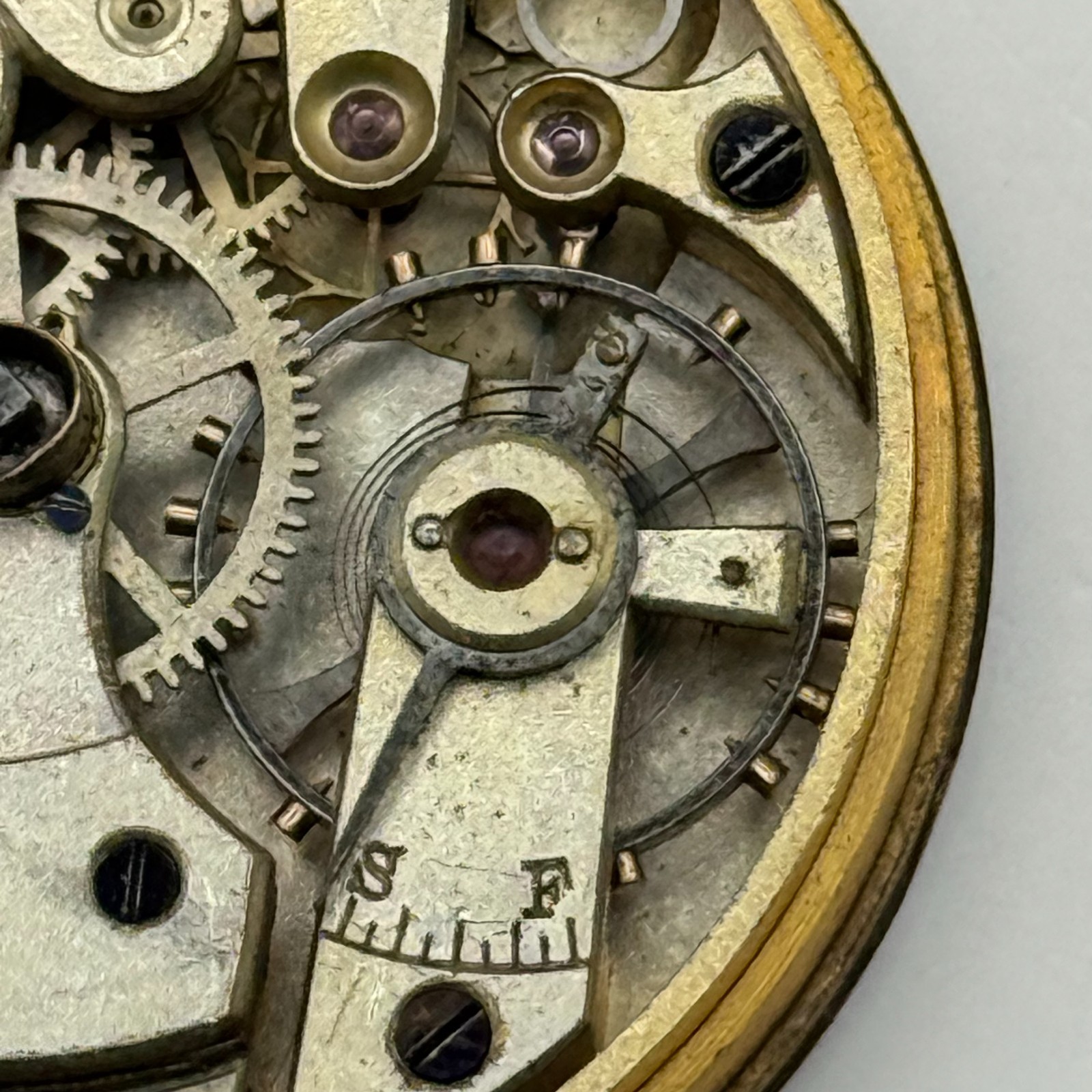 Longines Pocket Watch Movement Antique Sub Seconds Parts Repair Spares 41.2mm