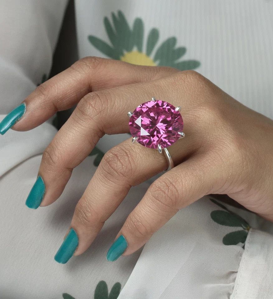 RARE 24.00 Ct Pink Diamond Ring With Certificate, Amazing Bling-SHIPPING FREE